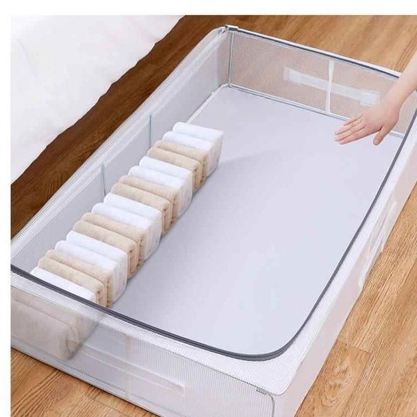 ベッド 下 収納 透明窓付き仕切り式大容量収納ボックス