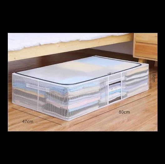 ベッド 下 収納 透明窓付き仕切り式大容量収納ボックス