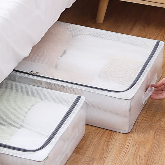 ベッド 下 収納 大容量透明窓付きベッド下専用衣装ケース