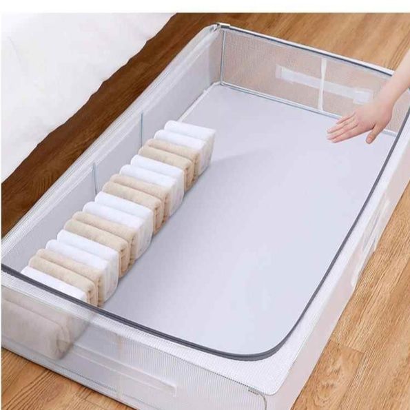 ベッド 下 収納 透明窓付き分割式ベッド下収納衣装ケース