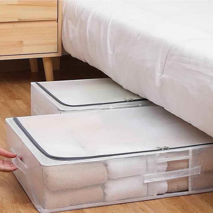 ベッド 下 収納 透明窓付き分割式ベッド下収納衣装ケース