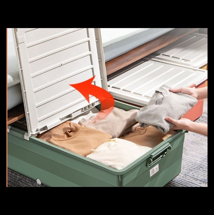 ベッド 下 収納 双面開蓋式ベッド下収納衣装ケース