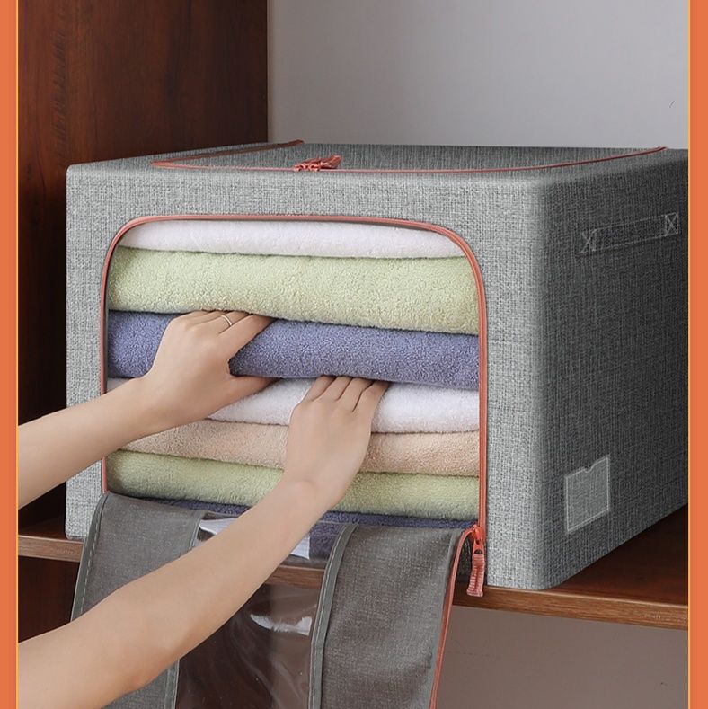 ベッド 下 収納 折りたたみ式窓付き大容量布製衣装ケース