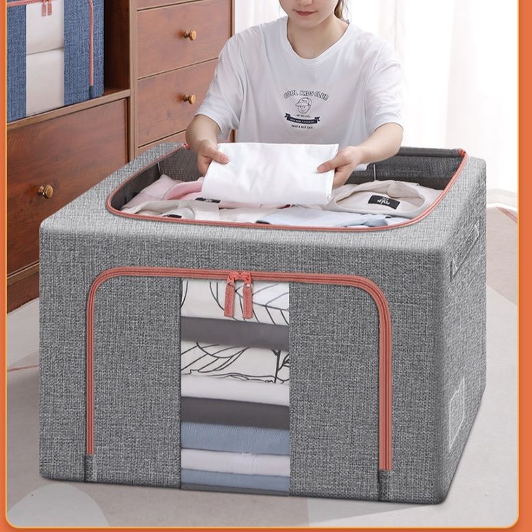 ベッド 下 収納 折りたたみ式窓付き大容量布製衣装ケース