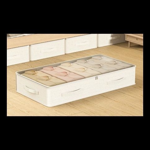 ベッド 下 収納 綿麻製防塵防湿ベッド下収納衣装ケース