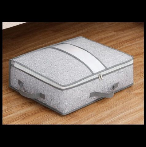 ベッド 下 収納 綿麻製防塵防湿ベッド下収納衣装ケース