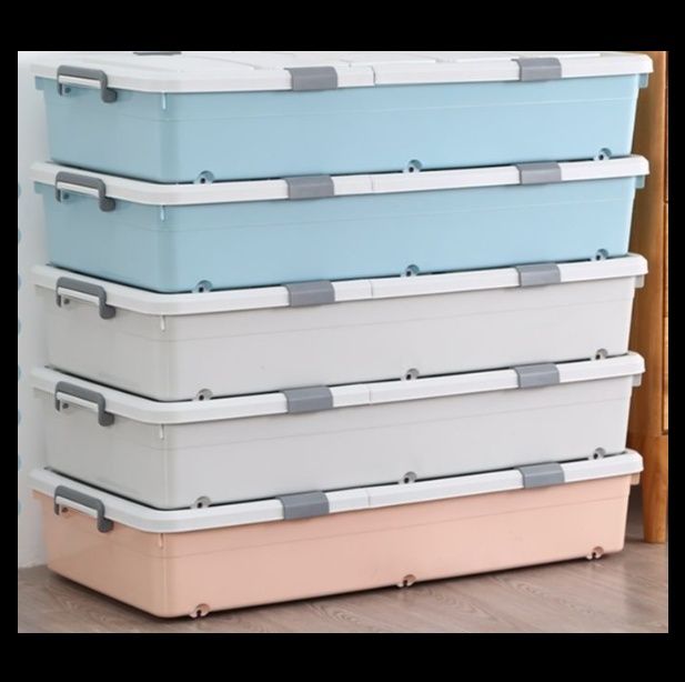 ベッド 下 収納 キャスター付き薄型収納ボックス高さ調整可能