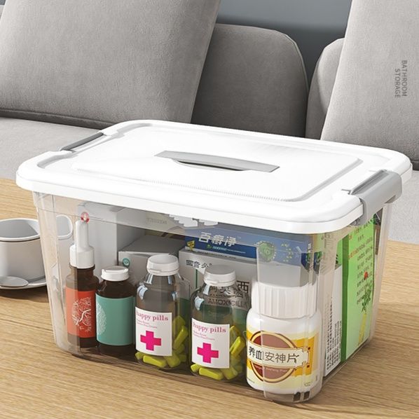 ベッド 下 収納 取っ手付き透明蓋ロック式大容量衣装ケース