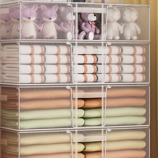 ベッド 下 収納 透明前開き式大容量ベッド下収納衣装ケース