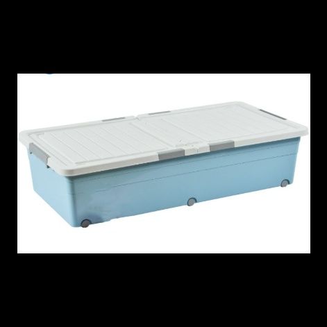 ベッド 下 収納 キャスター付き大容量フラット衣装ケース