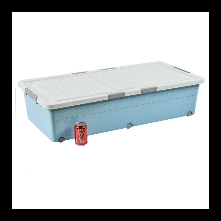 ベッド 下 収納 キャスター付き大容量フラット衣装ケース