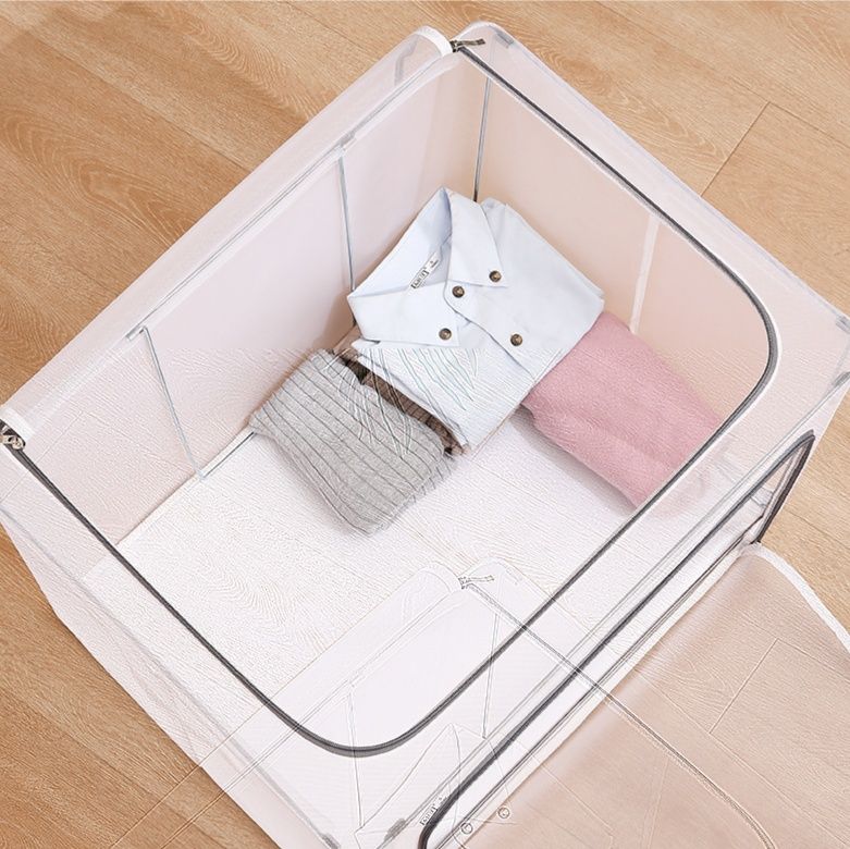 ベッド 下 収納 透明窓付き鋼線入り大容量衣装ケース