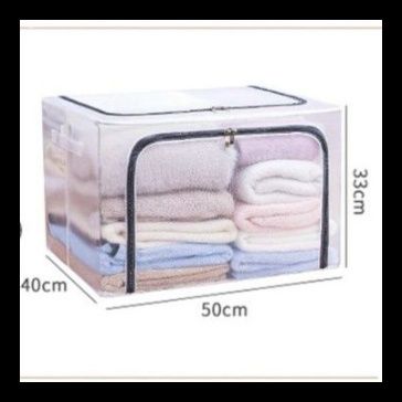 ベッド 下 収納 透明窓付き鋼線入り大容量衣装ケース