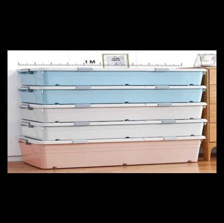 ベッド 下 収納 高さ調整可能キャスター付き薄型収納ケース