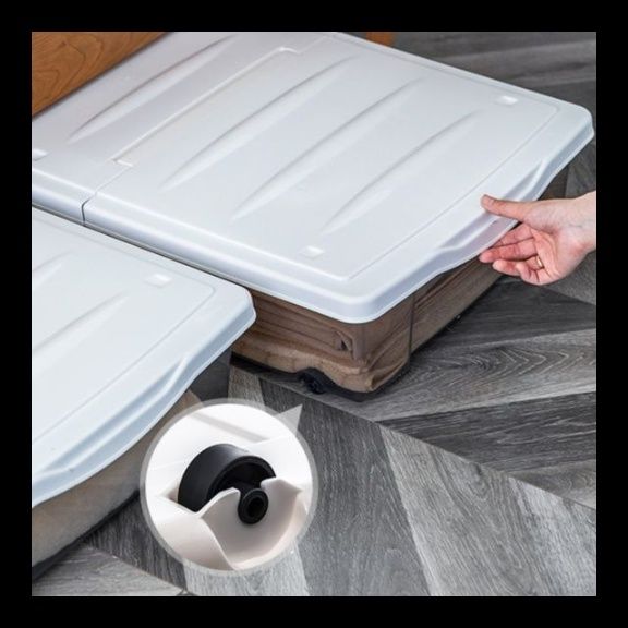 ベッド 下 収納 キャスター付き大容量フラット蓋衣装ケース