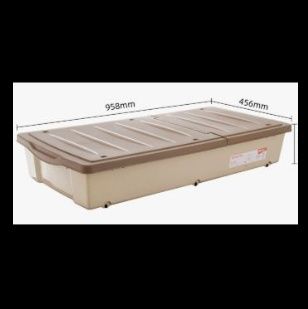 ベッド 下 収納 キャスター付き大容量フラット蓋衣装ケース