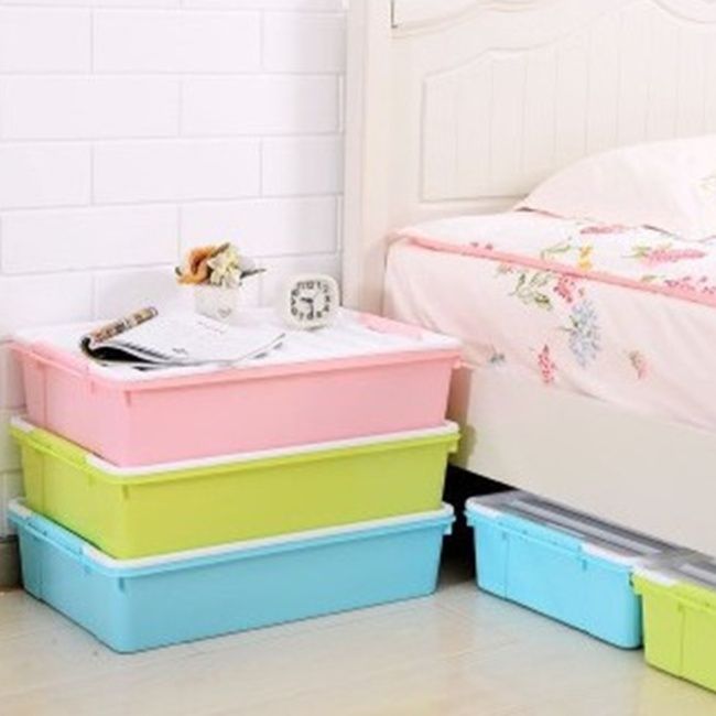 ベッド 下 収納 蓋付き薄型衣装ケースベッド下収納ボックス