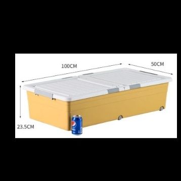 ベッド 下 収納 取っ手付き折りたたみ式低型衣装ケース