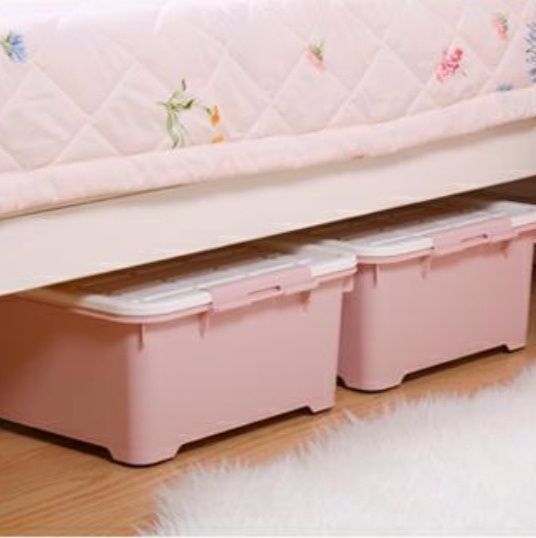 ベッド 下 収納 取っ手付き折りたたみ式低型衣装ケース