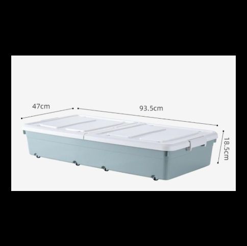 ベッド 下 収納 キャスター付き大容量フラット衣装ケース