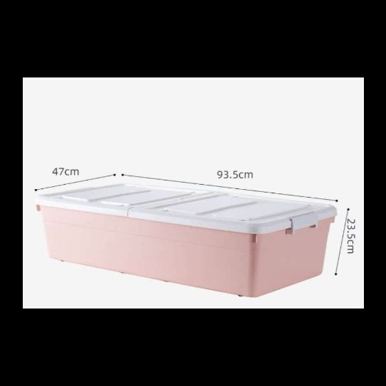 ベッド 下 収納 キャスター付き大容量フラット衣装ケース