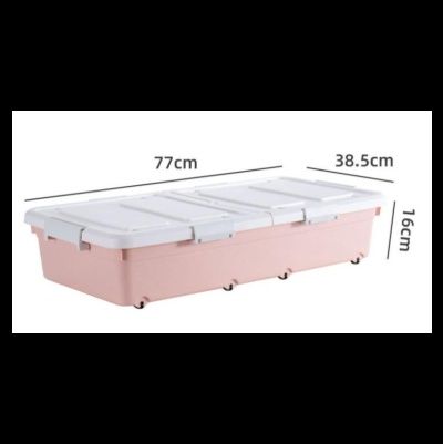 ベッド 下 収納 大容量キャスター付き衣装ケース二重開閉蓋