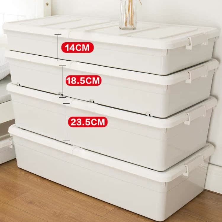 ベッド 下 収納 大容量キャスター付き衣装ケース二重開閉蓋