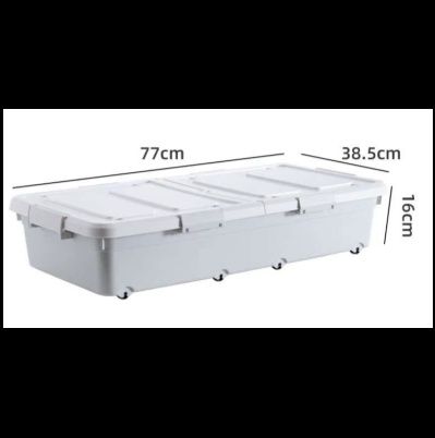 ベッド 下 収納 大容量キャスター付き衣装ケース二重開閉蓋