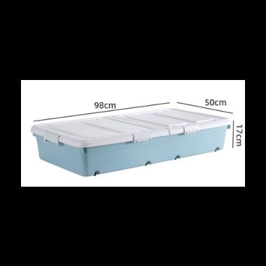 ベッド 下 収納 大容量キャスター付き衣装ケース二重開閉蓋