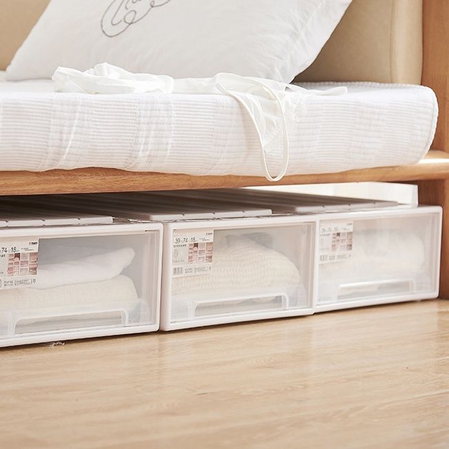 ベッド 下 収納 ベッド下専用引き出し式透明衣装ケース