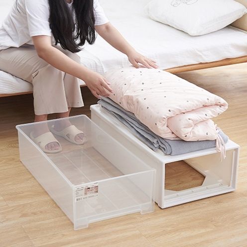 ベッド 下 収納 ベッド下専用引き出し式透明衣装ケース