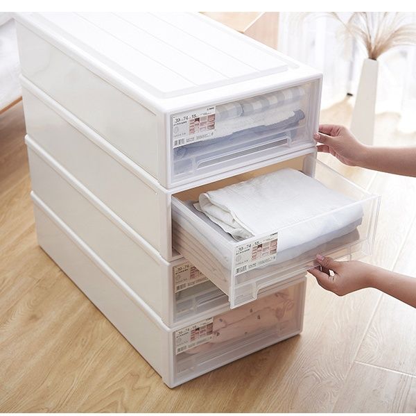 ベッド 下 収納 ベッド下専用引き出し式透明衣装ケース