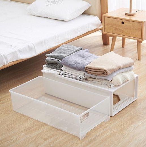 ベッド 下 収納 ベッド下専用引き出し式透明衣装ケース