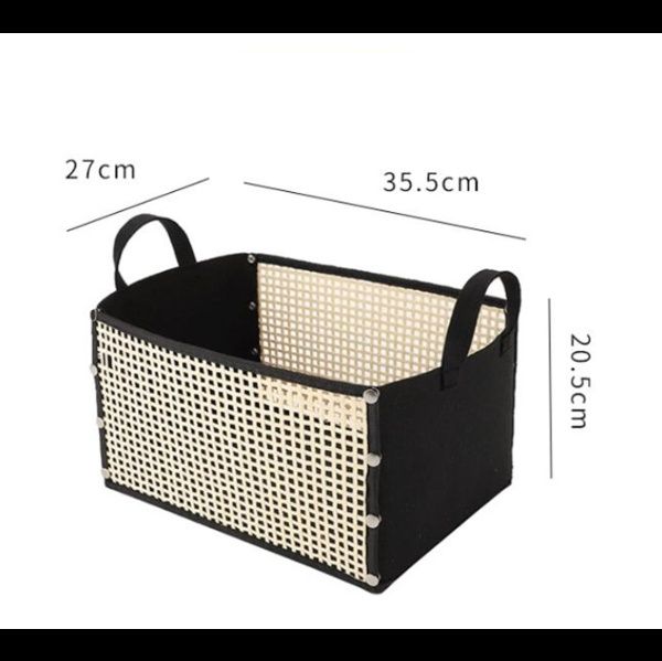 ベッド 下 収納 折り畳み式竹編み衣装ケース 手提げ収納かご