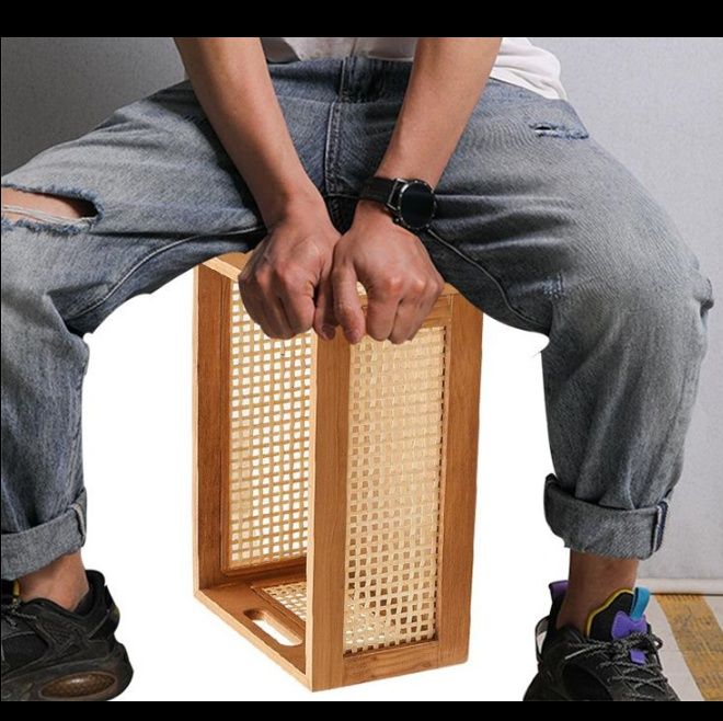 ベッド 下 収納 無垢材竹編み衣装ケース大容量収納ボックス