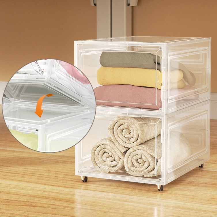 ベッド 下 収納 キャスター付き透明引き出し式ベッド下衣装ケース