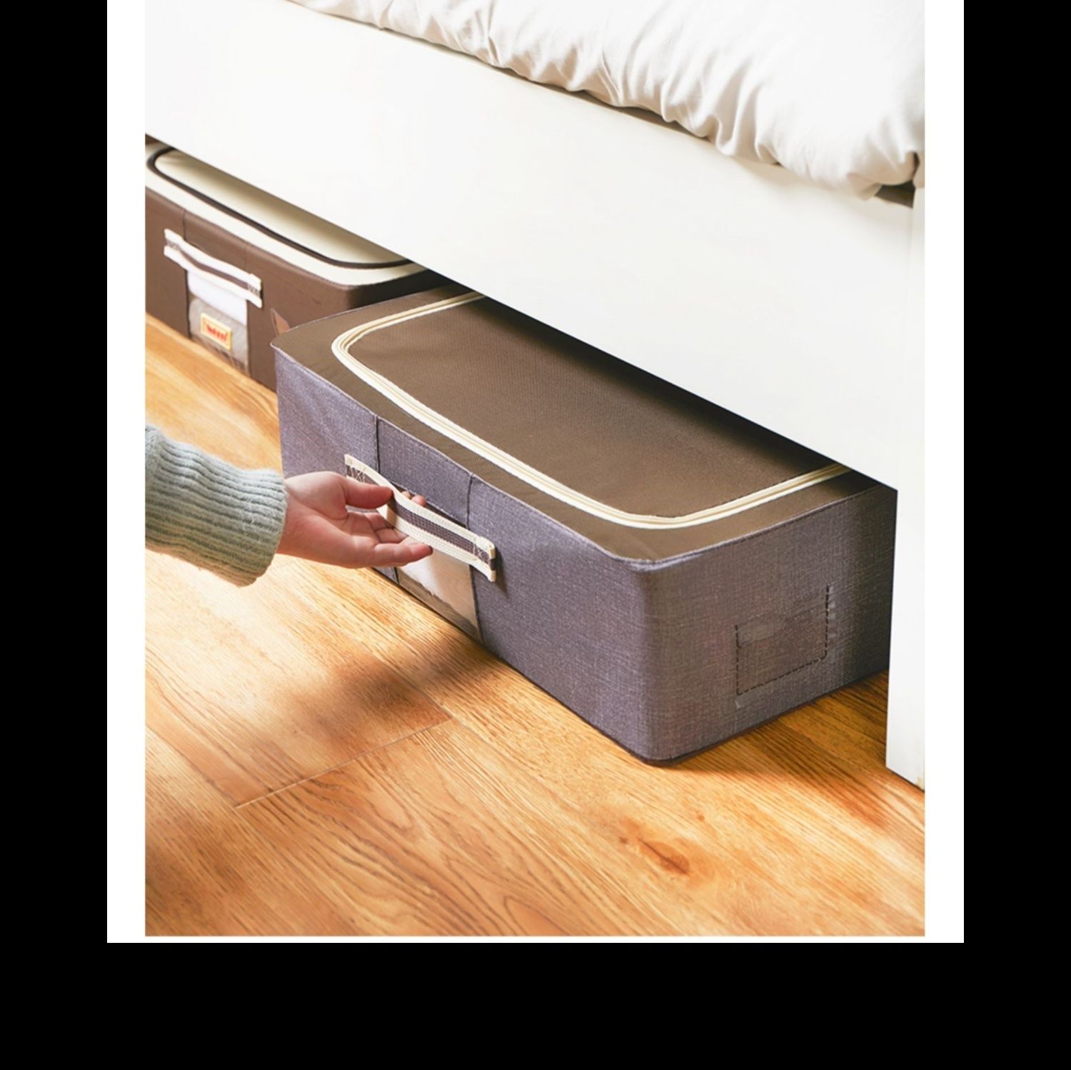 ベッド 下 収納 両開き式防水防湿ベッド下収納衣装ケース