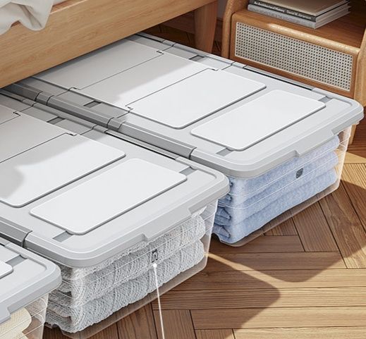 ベッド 下 収納 高さ調節可能大容量フラット衣装ケース