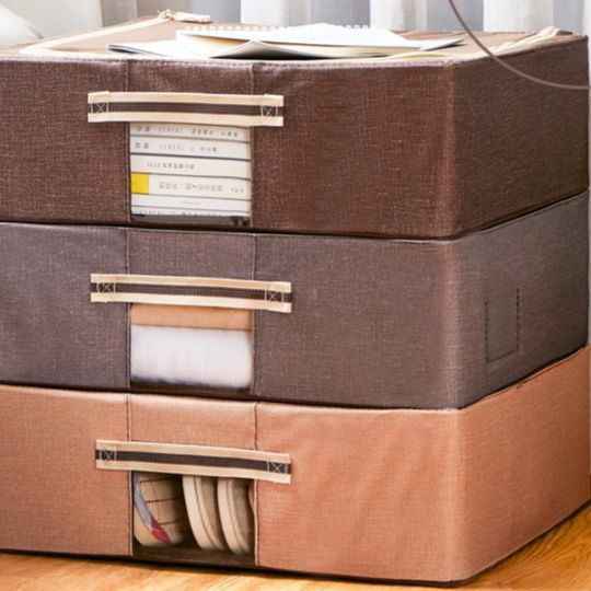 ベッド 下 収納 大容量蓋付き布製ベッド下収納ボックス