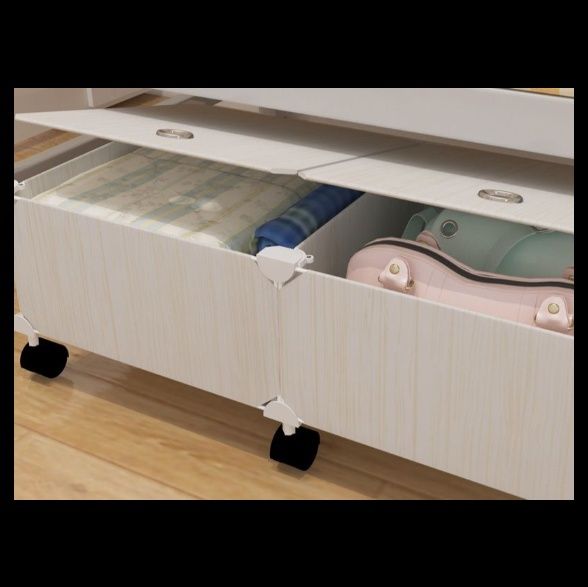 ベッド 下 収納 キャスター付き大容量ベッド下衣装ケース