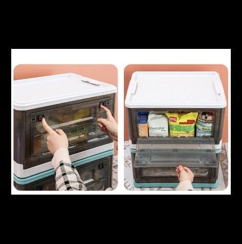 ベッド 下 収納 前開き式透明窓付き積み重ね式衣装ケース