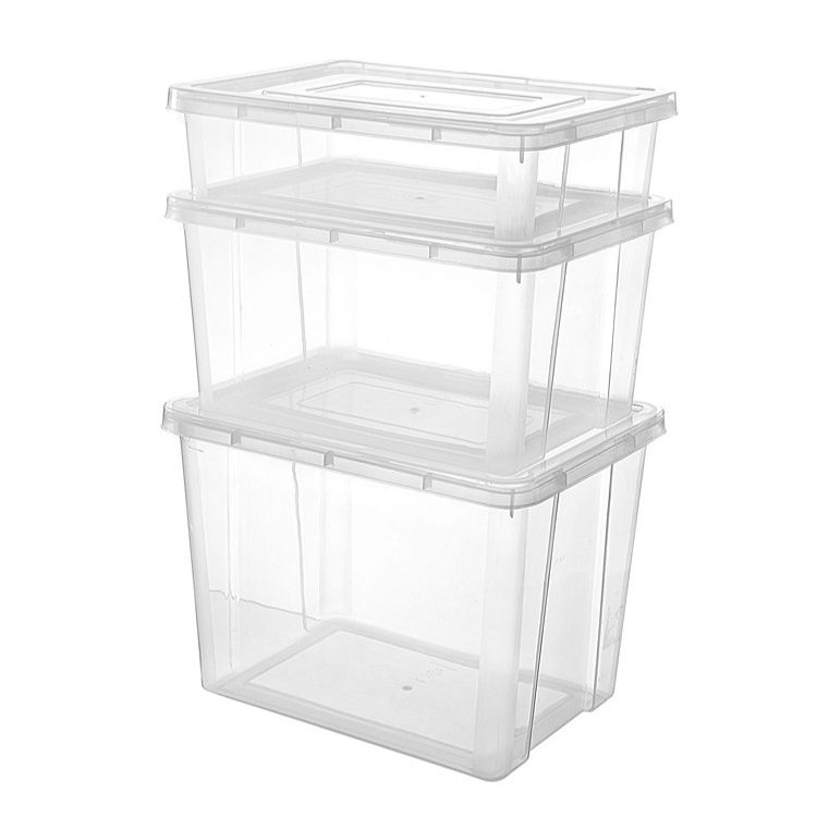 ベッド 下 収納 透明蓋付き積み重ね式衣装ケース収納ボックス