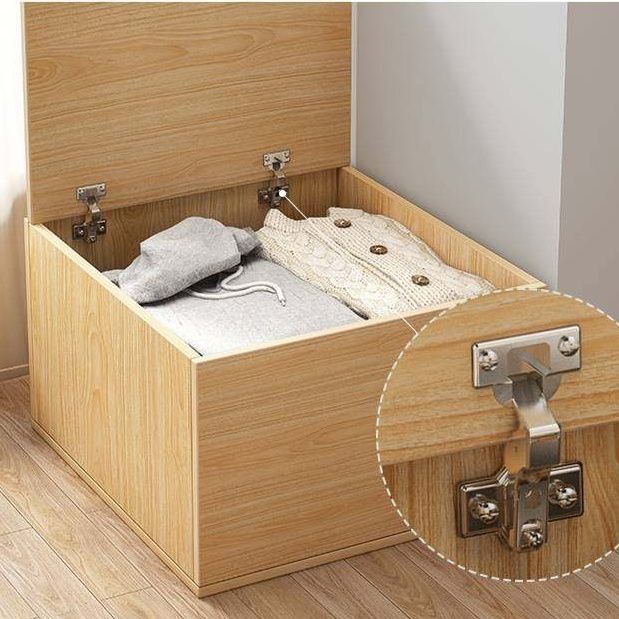 ベッド 下 収納 静音蝶番付き上開き式木目調収納ボックス
