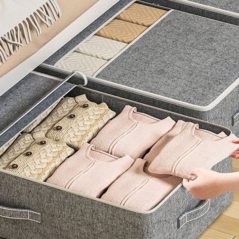 ベッド 下 収納 透明窓付き仕切り収納ボックス多機能型