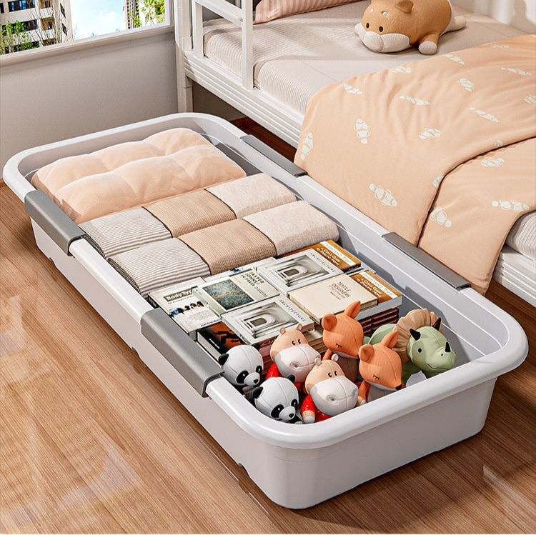 ベッド 下 収納 両開き蓋付きベッド下収納衣装ケース
