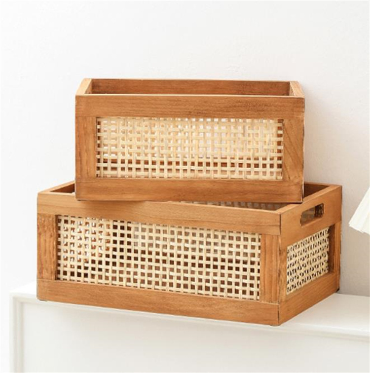 ベッド 下 収納 無垢材竹編み衣装ケース大容量収納ボックス