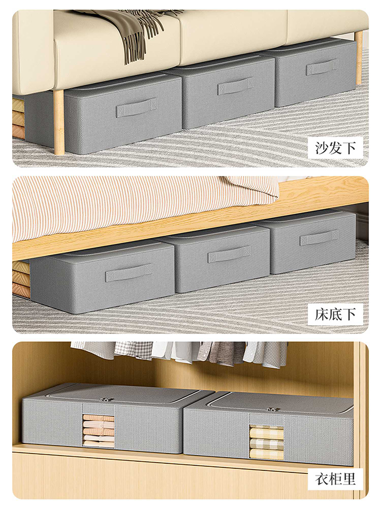 ベッド 下 収納 防塵蓋付きベッド下収納ボックス