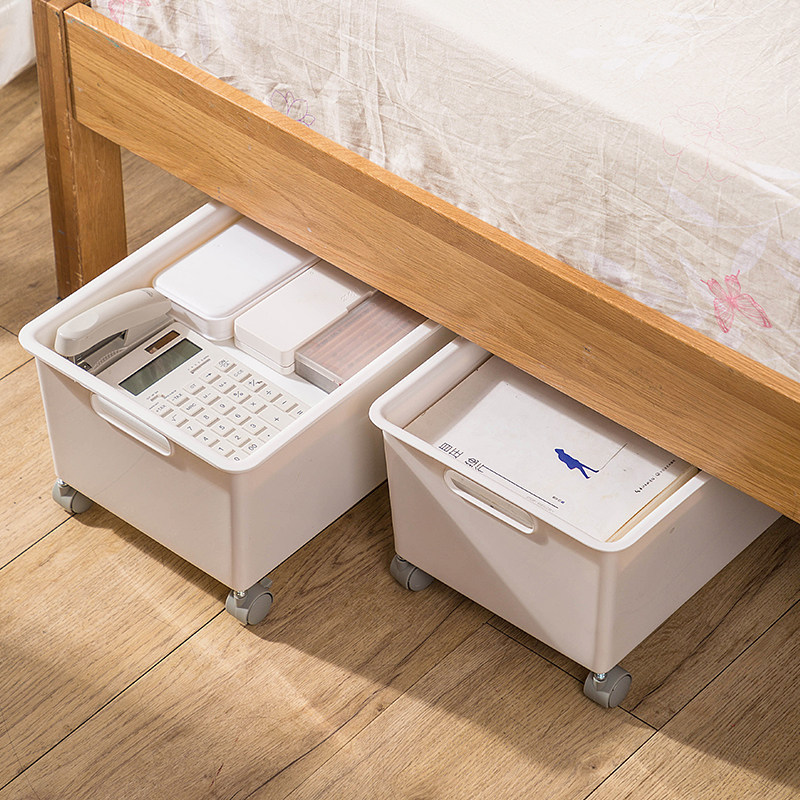ベッド 下 収納 車輪付き移動式ベッド下収納ボックス二個組