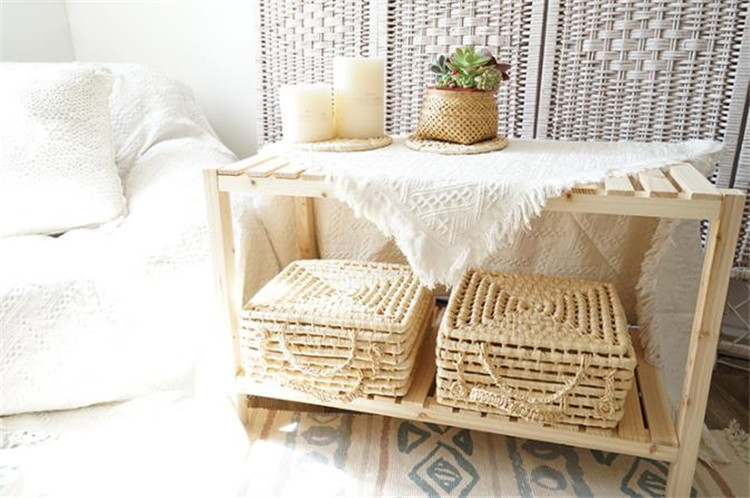 ベッド 下 収納 手編み収納かご 衣装ケース レトロ風装飾バスケット