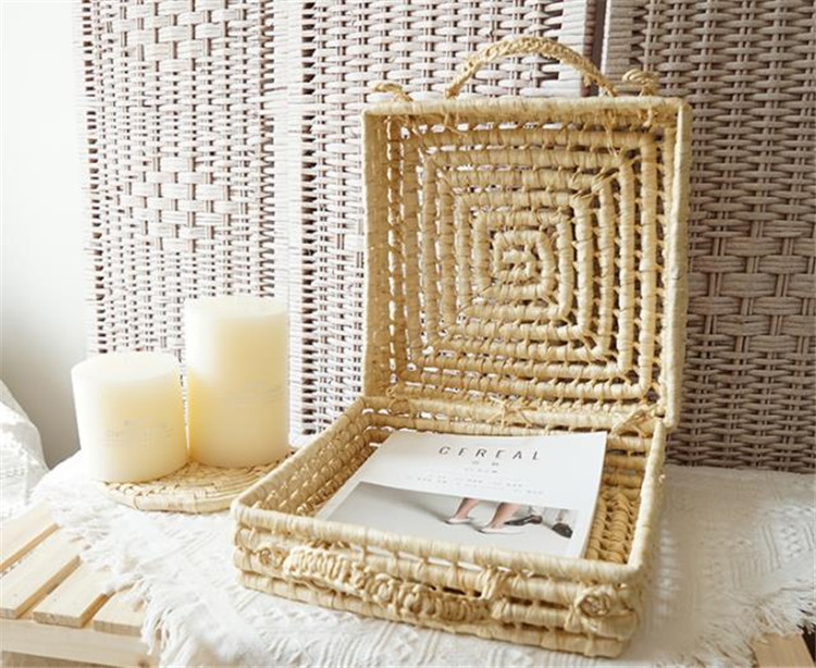 ベッド 下 収納 手編み収納かご 衣装ケース レトロ風装飾バスケット